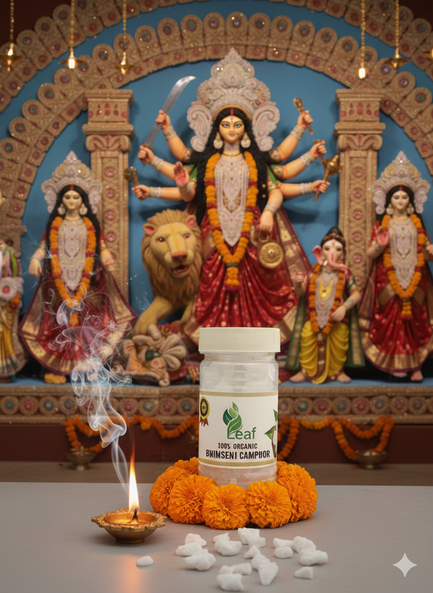 Organic Bhimseni camphor (100 grm ) Acts as an eco-friendly air purifier with a refreshing fragrance.
