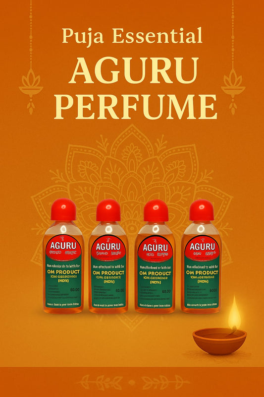 Aguru Perfume for god , Dailey Puja Needs (4 pcs In a pack) long-lasting aroma that creates a pure and meditative atmosphere during puja, havan, and spiritual practices.