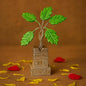 German Silver Plated Tulsi Plant Decorative Showpiece (4inche)